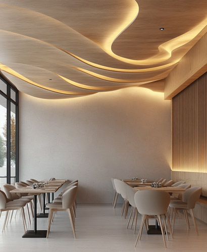 Installazione Controsoffitti Isolanti in Ristorante